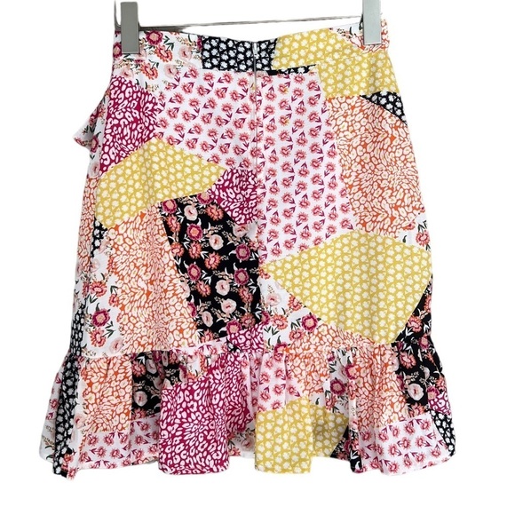 Rare Additions Multi Floral Patchwork Print Ruffle‎ Detail Skirt - Picture 2 of 8